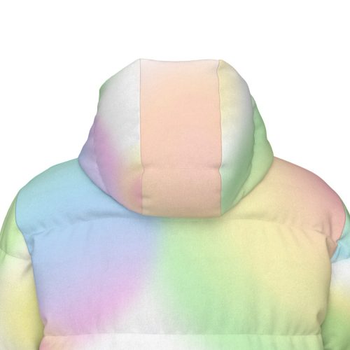 Water Color Pastel Winter Puffer Soft Rainbow Kidcore Winter Down Jacket — Ohime Mall