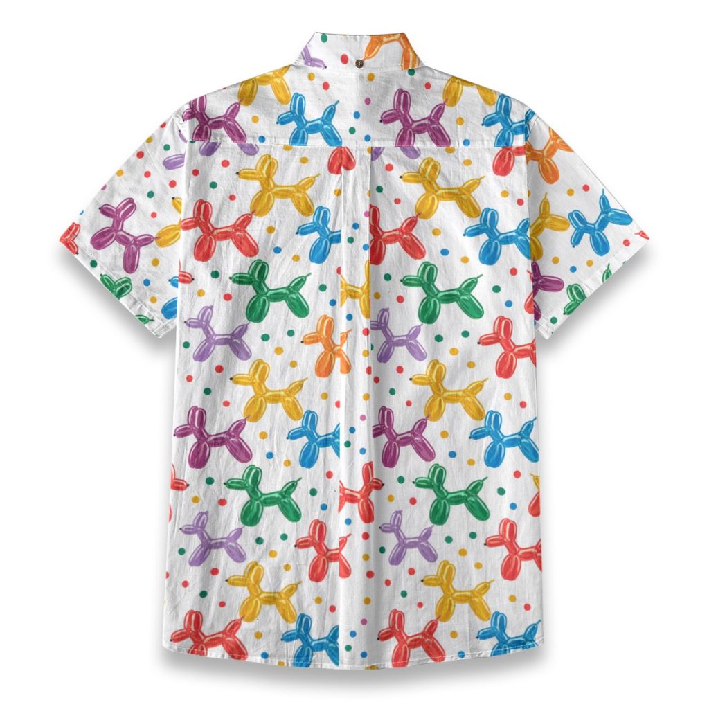 Clowncore Balloon Dog Button Up Shirt Kidcore Kawaii Fashion Blouse — Ohime Mall