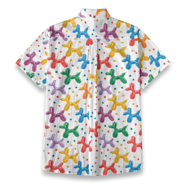 Clowncore Balloon Dog Button Up Shirt Kidcore Kawaii Fashion Blouse — Ohime Mall