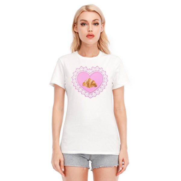 Croissant Heart T-Shirt: Kawaii Soft Girl Tee