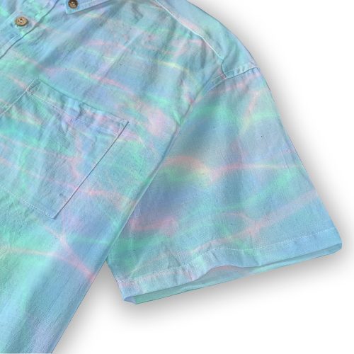 Frutiger Aero Water Ripple Button Up Shirt — Ohime Mall