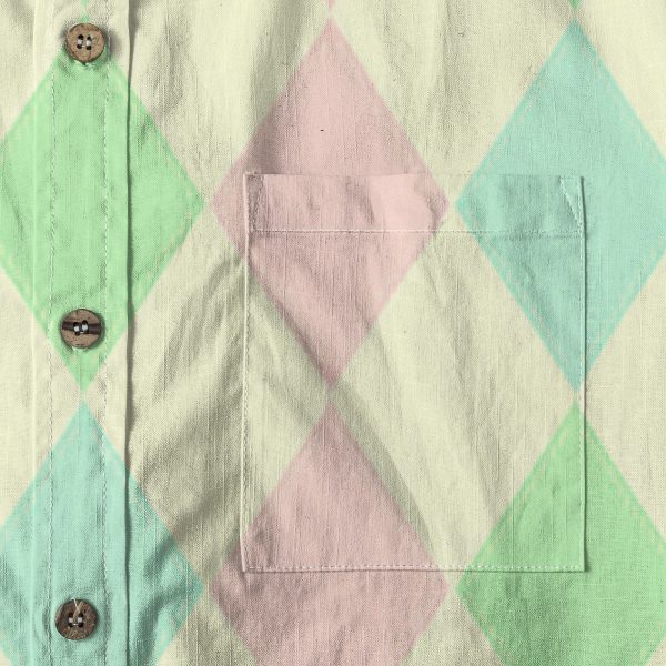 Clowncore Pastel Argyle Button Up Shirt — Ohime Mall