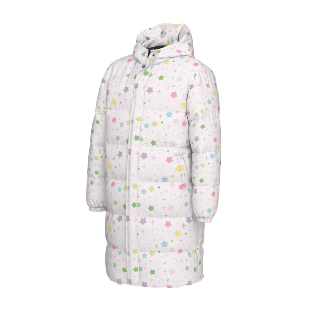 Pastel Star Puffy Coat: Yume Kawaii Winter Downjacket — Ohime Mall