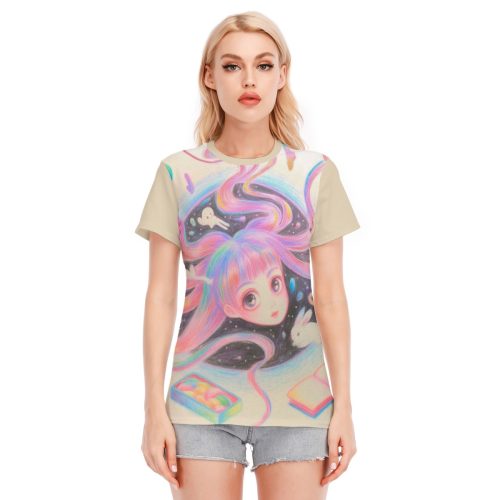 Surreal Crayon Art Drawing Shirt Y2K Aesthetic Tee - Image 2