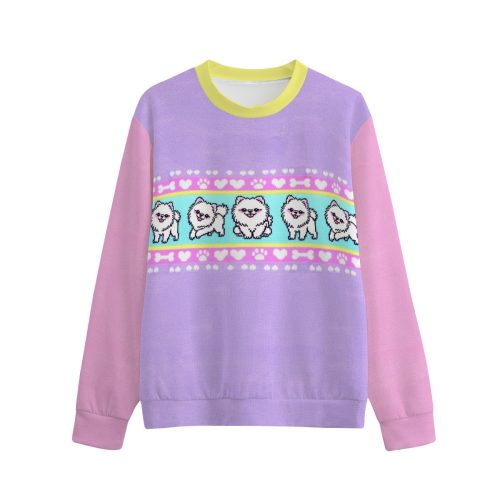 Kawaii Kidcore Pomeranian Pixel Art Sweatshirt — Ohime Mall