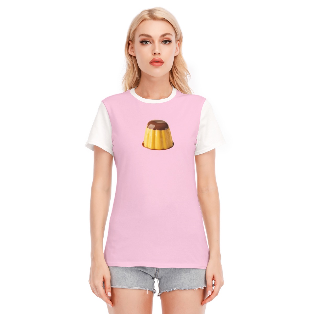 Kawaii Flan Pudding T-Shirt - Pastel Yume Kei Fashion Y2K Heisei Retro Tee - Image 3