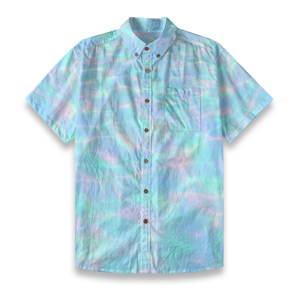 Frutiger Aero Water Ripple Button Up Shirt — Ohime Mall