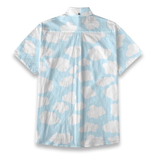 Kidcore Cloud Shirt Button Up Blouse Kawaii Clowncore Fairy Kei Yume Kawaii Cutecore — Ohime Mall