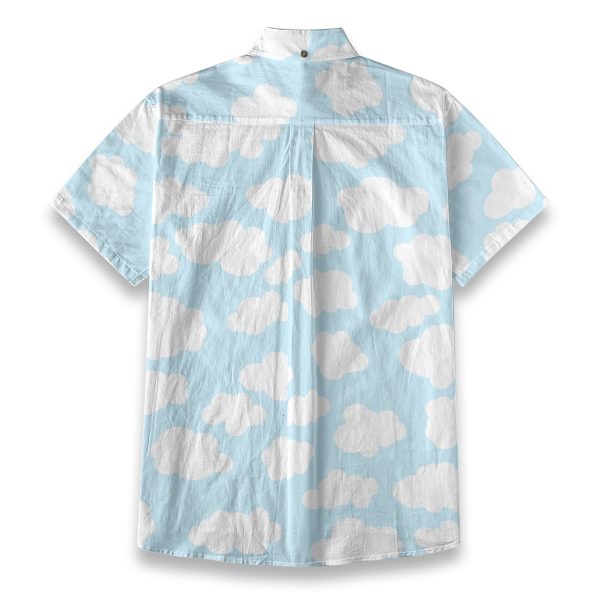 Kidcore Cloud Shirt Button Up Blouse Kawaii Clowncore Fairy Kei Yume Kawaii Cutecore — Ohime Mall