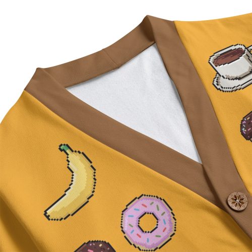 Pixel Art Breakfast Cardigan: Kawaii Kidcore Fashion — Ohime Mall