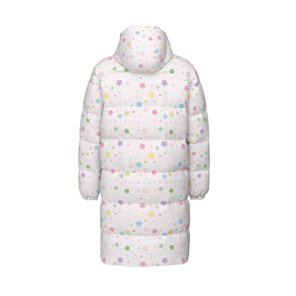 Pastel Star Puffy Coat: Yume Kawaii Winter Downjacket — Ohime Mall
