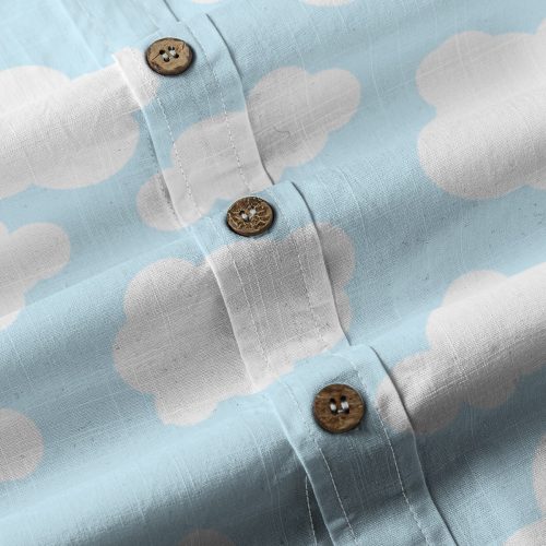 Kidcore Cloud Shirt Button Up Blouse Kawaii Clowncore Fairy Kei Yume Kawaii Cutecore — Ohime Mall