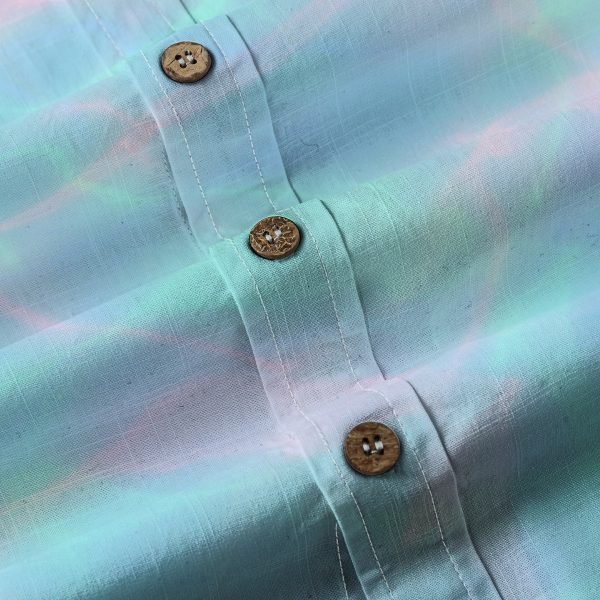 Frutiger Aero Water Ripple Button Up Shirt — Ohime Mall