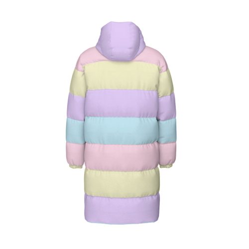 Pastel Rainbow Down Jacket, Kawaii Winter Coat — Ohime Mall