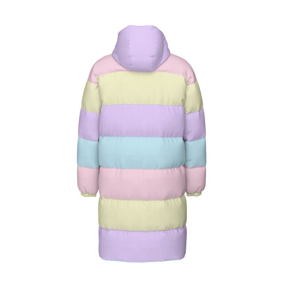 Pastel Rainbow Down Jacket, Kawaii Winter Coat — Ohime Mall