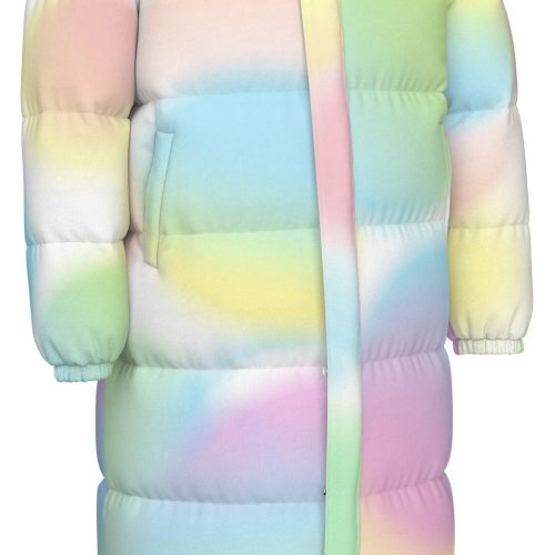 Water Color Pastel Winter Puffer Soft Rainbow Kidcore Winter Down Jacket — Ohime Mall