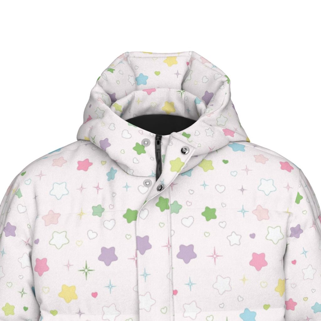 Pastel Star Puffy Coat: Yume Kawaii Winter Downjacket — Ohime Mall
