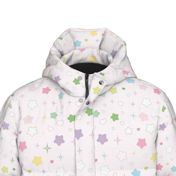 Pastel Star Puffy Coat: Yume Kawaii Winter Downjacket — Ohime Mall