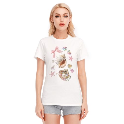 Juminocore Tee Seashell, Coastal Summer T-Shirt, Vacation Clothing, Beach Gyaru - Image 3