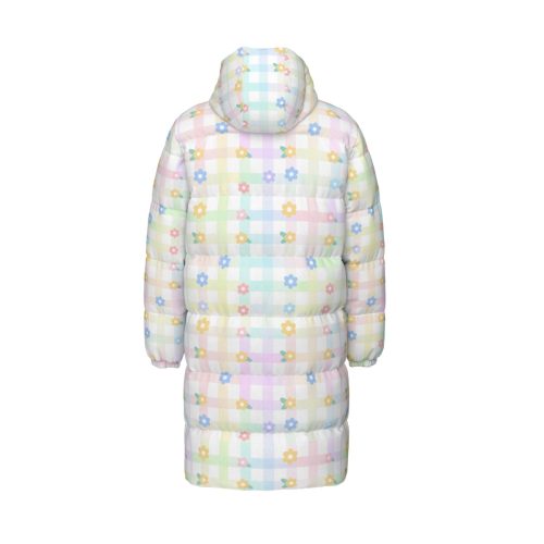 Pastel Gingham Flower Kidcore Puffer Coat – Fairy Kei Kawaii Down Jacket — Ohime Mall