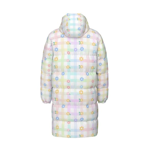 Pastel Gingham Flower Kidcore Puffer Coat – Fairy Kei Kawaii Down Jacket — Ohime Mall