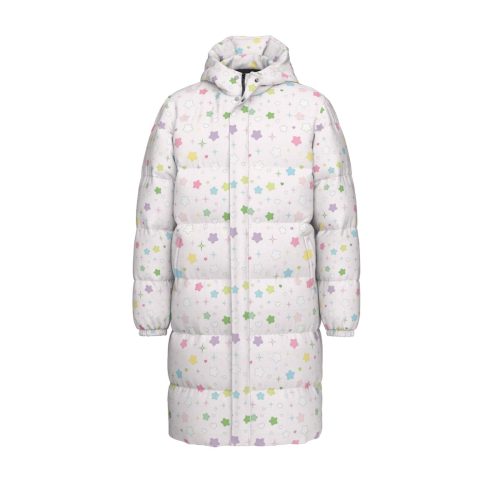Pastel Star Puffy Coat: Yume Kawaii Winter Downjacket — Ohime Mall