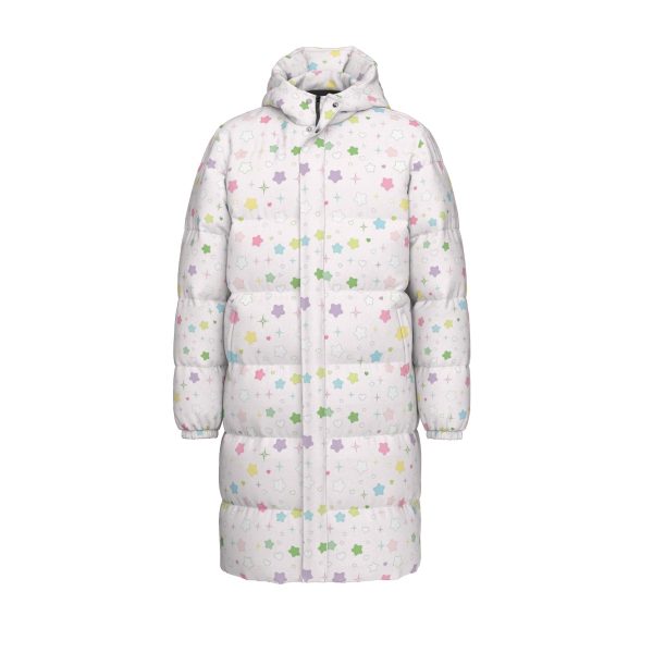 Pastel Star Puffy Coat: Yume Kawaii Winter Downjacket — Ohime Mall
