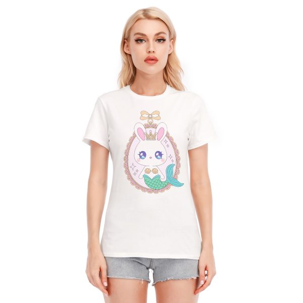Kawaii Bunny Mermaid T-Shirt:Pastel Kidcore Fairy Kei Fashion
