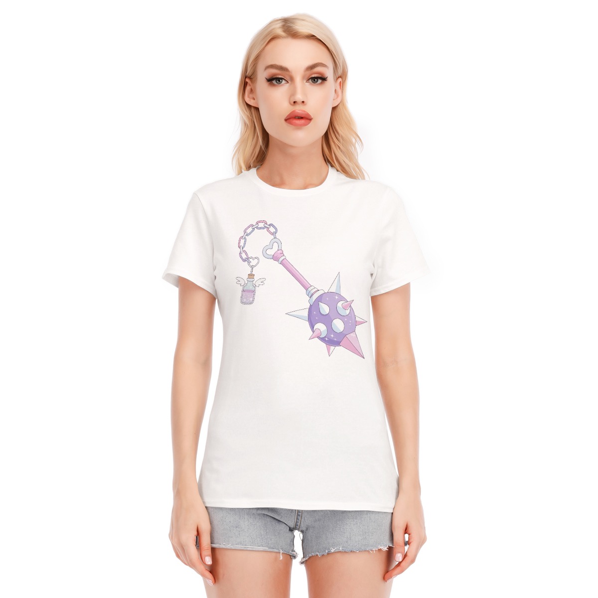 Magical Girl Mace T-Shirt, Kawaii Fairy Kei Pastel Goth Tee - Image 3