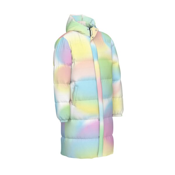 Water Color Pastel Winter Puffer Soft Rainbow Kidcore Winter Down Jacket — Ohime Mall