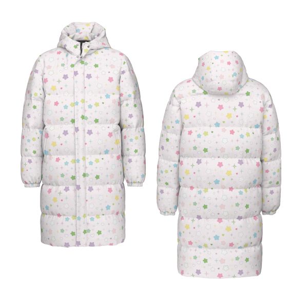 Pastel Star Puffy Coat: Yume Kawaii Winter Downjacket — Ohime Mall