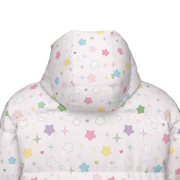 Pastel Star Puffy Coat: Yume Kawaii Winter Downjacket — Ohime Mall