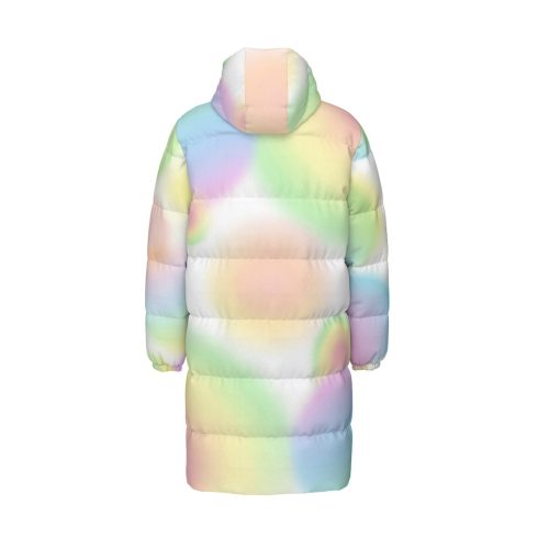 Water Color Pastel Winter Puffer Soft Rainbow Kidcore Winter Down Jacket — Ohime Mall