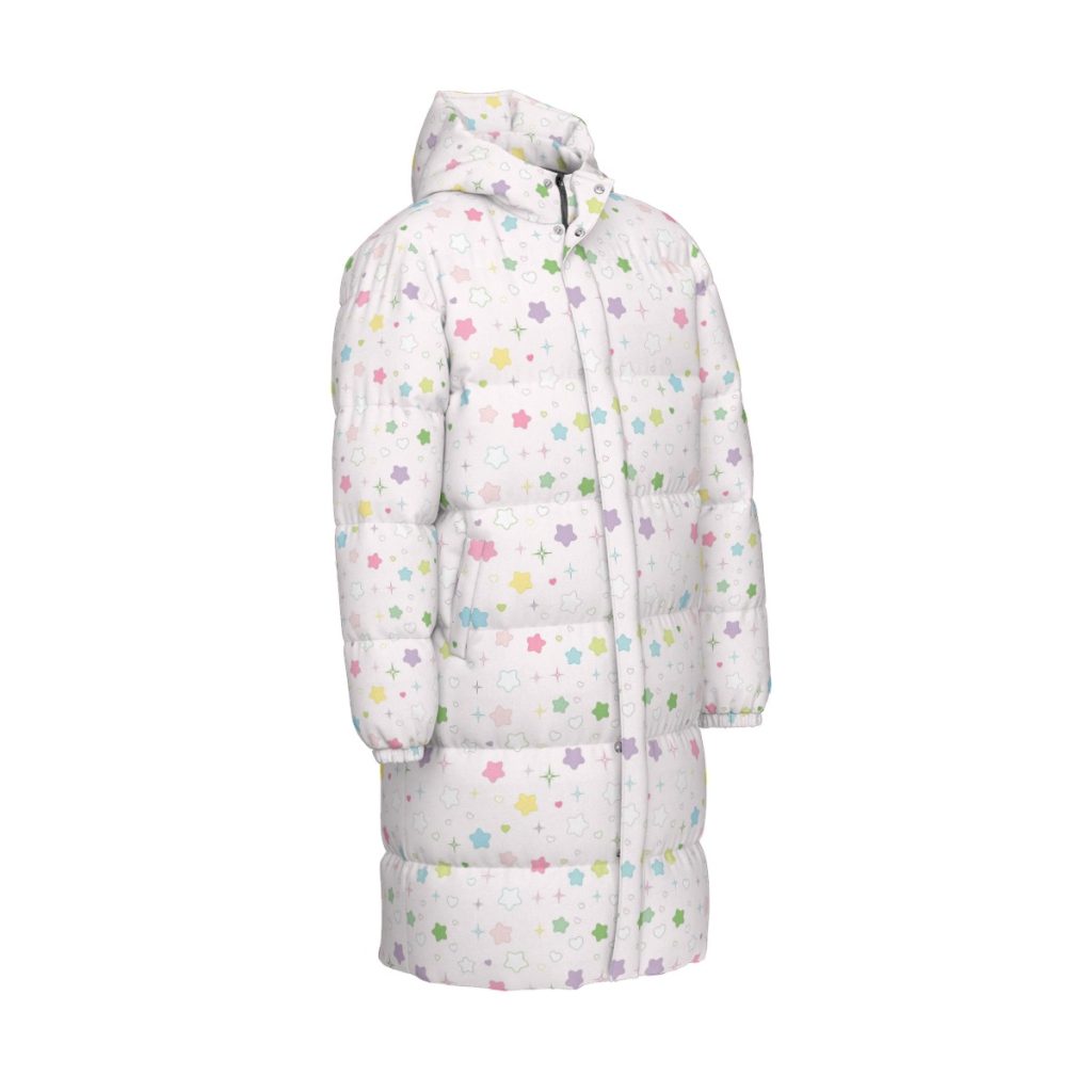 Pastel Star Puffy Coat: Yume Kawaii Winter Downjacket — Ohime Mall