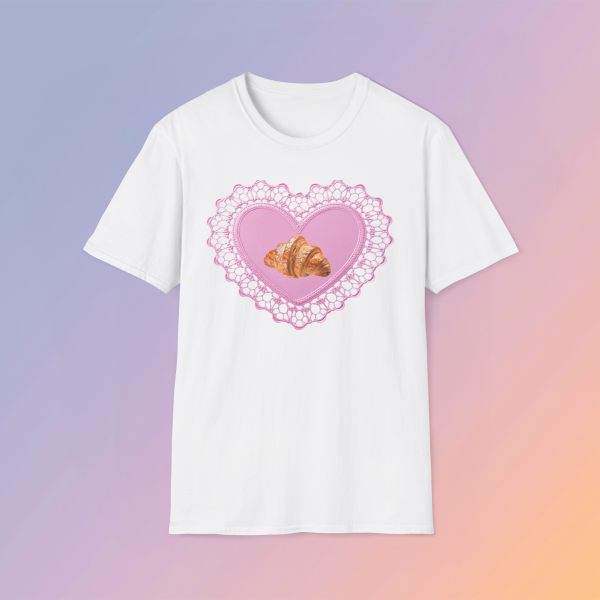 Croissant Heart T-Shirt: Kawaii Soft Girl Tee — Ohime Mall