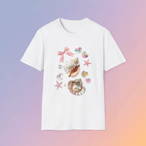 Juminocore Tee Seashell, Coastal Summer T-Shirt, Vacation Clothing, Beach Gyaru — Ohime Mall