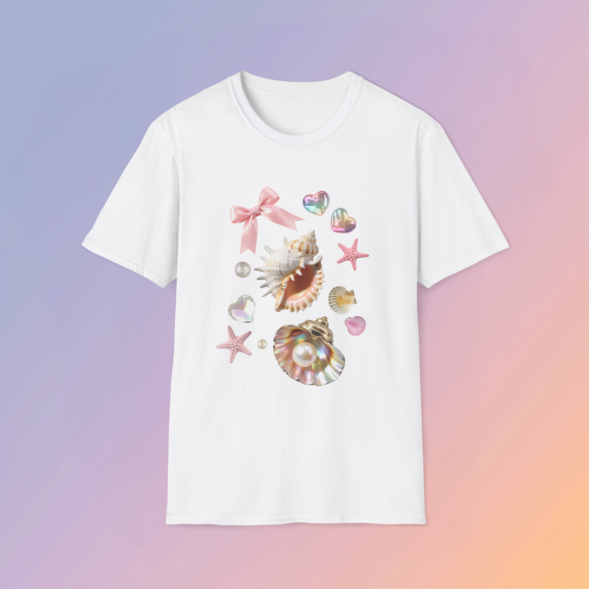 Juminocore Tee Seashell, Coastal Summer T-Shirt, Vacation Clothing, Beach Gyaru - Image 2