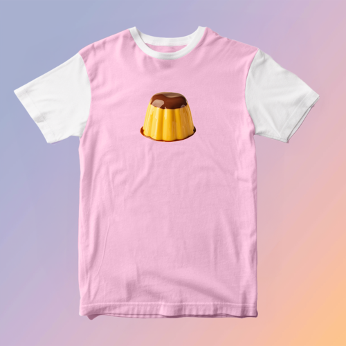 Kawaii Flan Pudding T-Shirt – Pastel Yume Kei Fashion Y2K Heisei Retro Tee — Ohime Mall