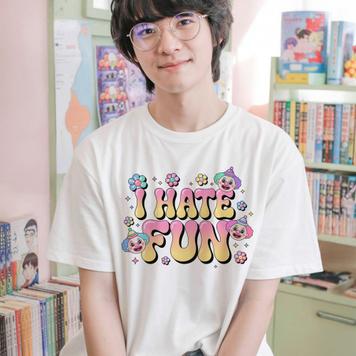 Clowncore Sarcastic Shirt I Hate Fun Emo Tee Meme T-shirt
