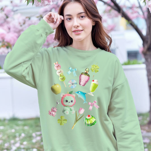 Kawaii Trinket Sweatshirt: Juminocore Yume Kawaii Fashion Pullover
