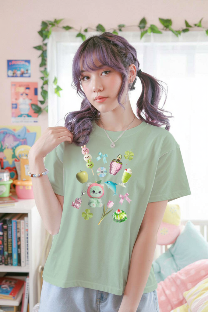 Juminocore Kawaii Trinkets Graphic Tee – Heisei Retro Nostalgia Shirt — Ohime Mall