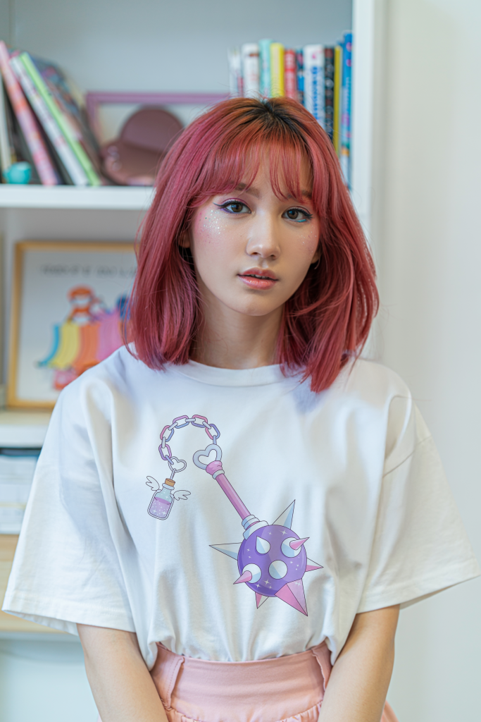 Magical Girl Mace T-Shirt, Kawaii Fairy Kei Pastel Goth Tee — Ohime Mall
