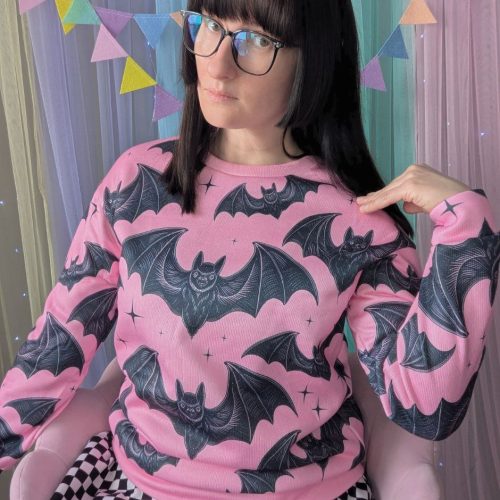 Pink Bat Emo Gothic Sweatshirt