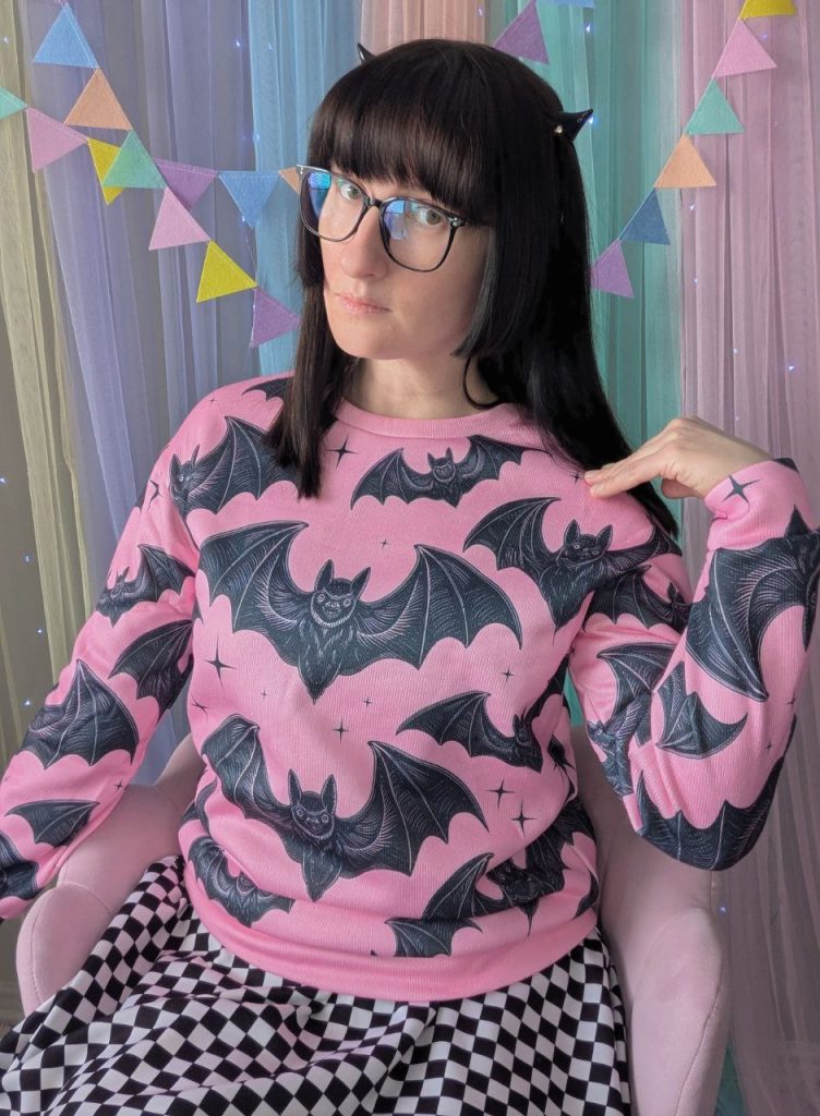 Pink Bat Emo Gothic Sweatshirt — Ohime Mall