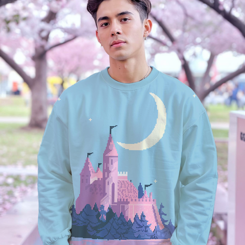 Pixel Castle Pastel Nostalgic Sweatshirt