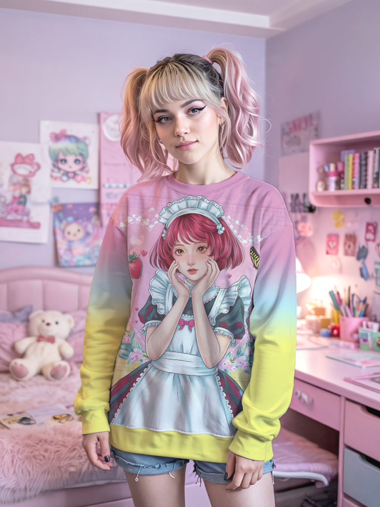 Yume Kawaii Maid Girl Sweatshirt — Ohime Mall