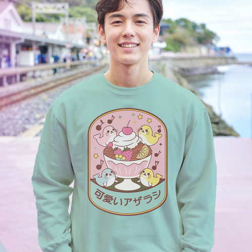 Kawaii Seal Sweatshirt: Kidcore Fashion Pullover