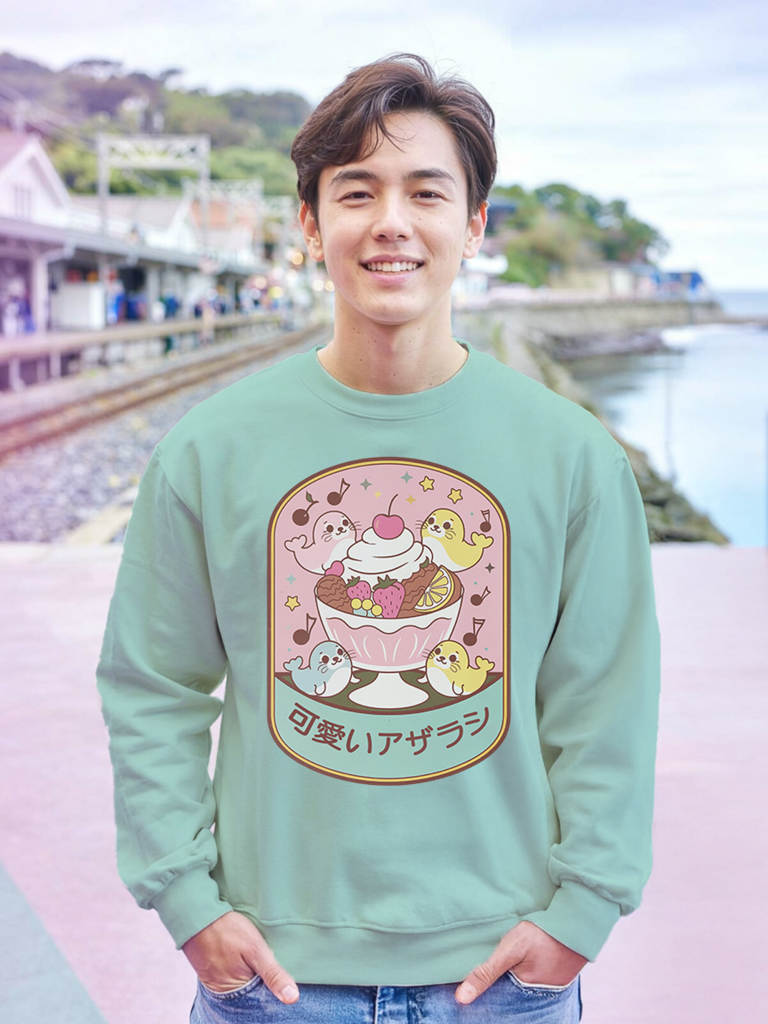 Kawaii Seal Sweatshirt: Kidcore Fashion Pullover — Ohime Mall