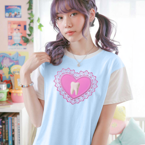 Tooth Shirt Yami Kawaii Fashion Pastel Goth Tee Fairy Key Y2K Aesthetic T-Shirt