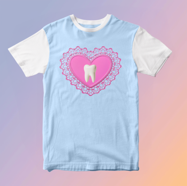 Tooth Shirt Yami Kawaii Fashion Pastel Goth Tee Fairy Key Y2K Aesthetic T-Shirt — Ohime Mall